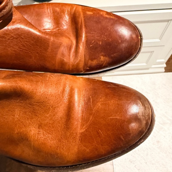 FRYE Leather Tall Buckle Brown Riding Boots Women’s Size 7.5 - Picture 12 of 16